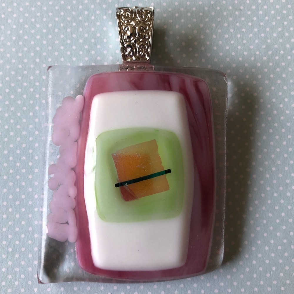 BOUTIQUE ITEM fused glass pendant